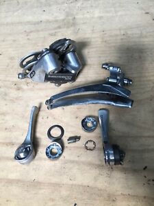 SHIMANO 600 Gears - Front (braze on) and Rear Derailleur + Index Shifters - Used