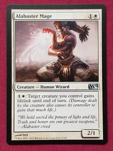 Magic The Gathering 2012 CORE SET M12 ALABASTER MAGE white card MTG - Picture 1 of 2