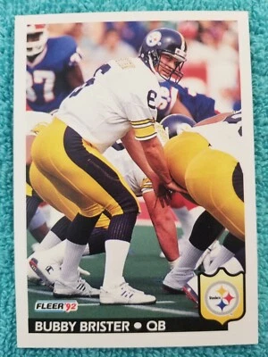 1992 FLEER BUBBY BRISTER #341 PITTSBURGH STEELERS  - Image 1 of 4
