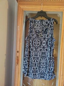 Rock Republic sleeveles lady large blouse gathered sides lowcut - Picture 1 of 6