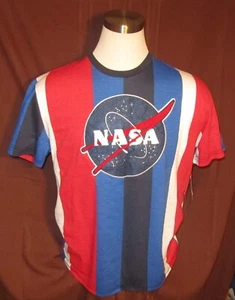 NASA Mens Short Sleeve Logo T-shirt, LR Scoop, Cotton Blend, Size XL, New - Picture 1 of 6
