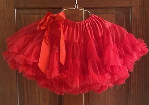 Tutu Couture Red Ruffle Skirt size M (toddler or little girls) - Picture 1 of 3