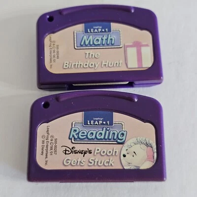 2 Leapfrog Leappad - Math The Birthday Hunt & Reading Pooh Gets Stuck Cart Only  - Image 1 of 4