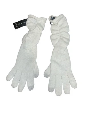 INC International Concepts I.N.C. Ruched Long Gloves in Ivory Sparkle, $26.50 - Image 1 of 4