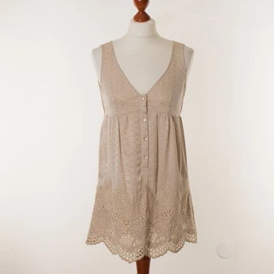 Women's ODD MOLLY 550 Ivory 100% Silk Sleeveless Top Tunic Size 1 8830 - Image 1 of 4