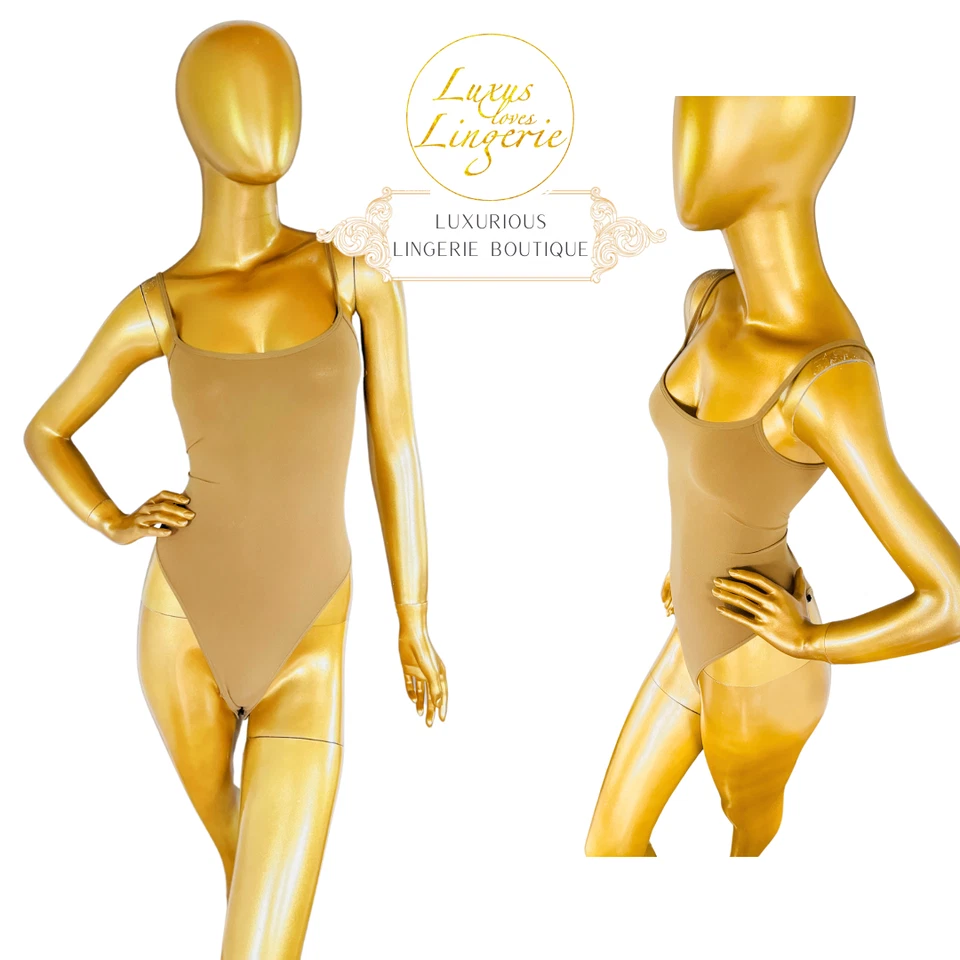 Cuerpo de cuerda Odessa de Wolford mediano marrón correas de espagueti terciopelo Foto 1 de 1