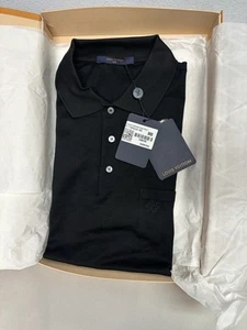 Louis Vuitton Classic Damier Pique Polo Tee - Size Medium Black (READ) - Picture 1 of 22