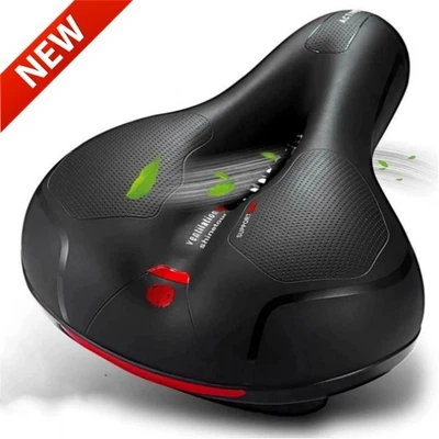 Extra Wide Big Bum Bike Bicycle Saddle Seat Gel Cushion Sporty Soft Comfort Pad - Image 1 of 4