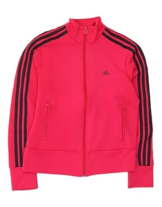 ADIDAS Womens Tracksuit Top Jacket UK 14 Medium Pink Polyester ZI02 - Picture 1 of 3
