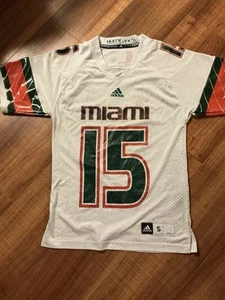 Miami Hurricanes Adidas Sz S 15 Jersey Authentic Team Game - Picture 1 of 11