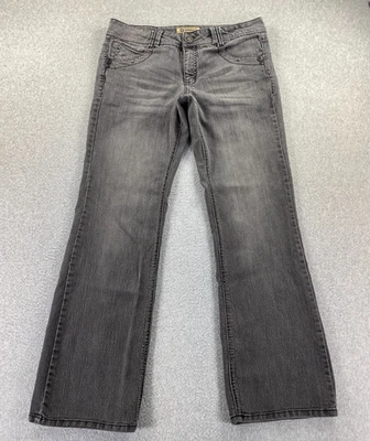 Democracy "Boot" Jeans Women's 10 Black/Gray Mid Rise Dark Wash Flap Pockets - Image 1 of 4