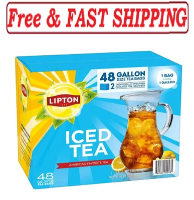 Té helado Lipton, bolsas de té tamaño galón (48 ct.) FRESCAS - ENVÍO RÁPIDO Foto 1 de 4