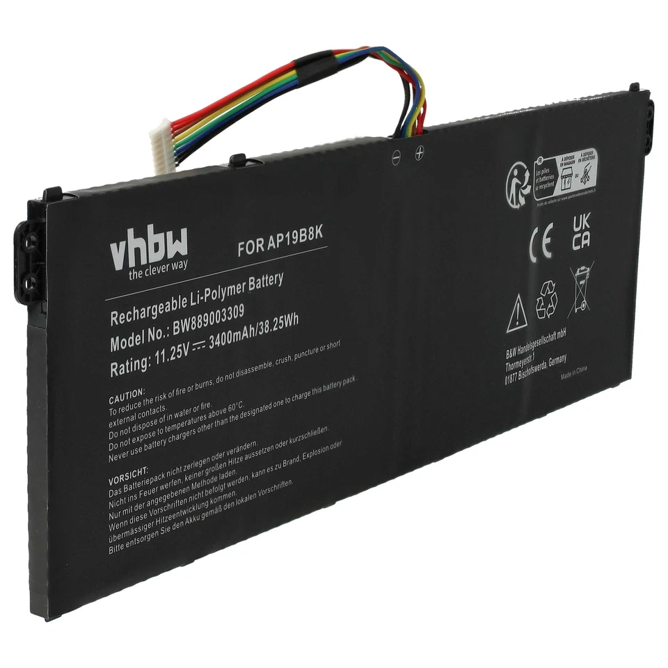 VHBW Batterie pour Acer Aspire 5 A515-54G A515-56-346A A515-56-32FA 3400mAh