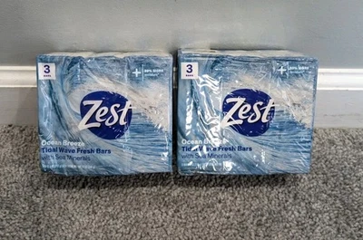 Brand New 6x Zest Ocean Breeze Bar Soap 4 Oz. Each 6 Bars Total Tidal Wave NOS - Image 1 of 4