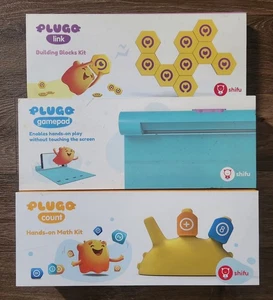 Lot Of Plugo Gamepad Count Hands On Math Kit and Link Building Blocks Kit - Picture 1 of 3