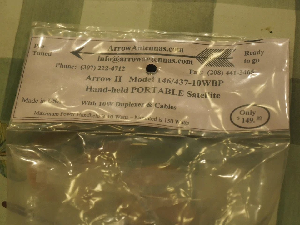 Arrow Hand Held Satellite Antenna WITH DUPLEXER, Model 146/437--10WBP, NEW,L@@K - Image 1 of 1