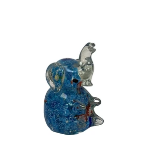 Murano-Style Millefiori Elephant Paperweight – Art Glass Decor - Imagen 1 de 8