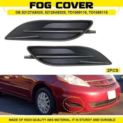 Juego de 2 cubiertas antiniebla para Toyota Sienna 2006-2010 delantero imprimado izquierdo y derecho Foto 1 de 4