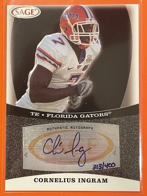 2009 SAGE Cornelius Ingram Auto Silver /400 #A23 Football - Image 1 of 2