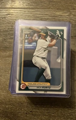 2024 Bowman Draft Nick Kurtz Athletics Bowman 1st Paper BD-56 Lot of 35  - Image 1 of 2