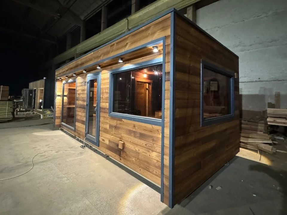 Gartensauna / Saunahaus Premium aus hochwertigem Thermoholz mit Dämmung - Bild 1 von 4