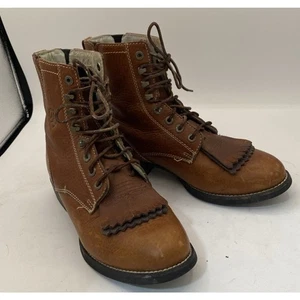 Ariat Mujer Talla 6 B Cuero Marrón Con Cordones Tobillo Vaquero Moda Botas Go - Imagen 1 de 6