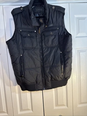 COOGI Mens Vest Black Puffer Full Zip Outdoor Casual Size Large - Image 1 of 4
