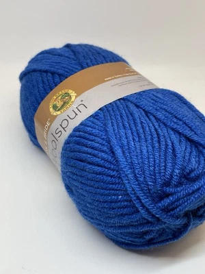 Lot 3 Skeins: Lion Brand Color # 109 Royal Blue WOOLSPUN Yarn  ~100g Ea Preowned - Image 1 of 4
