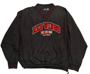 Detroit Red Wings NHL Windbreaker Lined Vintage Y2K Jacket CCM Hockey Rare - Picture 1 of 9