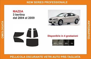 pellicola oscurante vetri pre-tagliata Mazda 3 berlina dal 2004-09 kit completo - Imagen 1 de 1