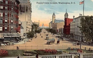 Postcard Washington DC:  Pennsylvania Avenue Street Scene,  DB Posted 1913 - Picture 1 of 2