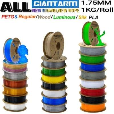 Filamento stampante 3D Giantarm 1 kg 1,75 mm regolare/illuminato/seta/legno/opaco PLA/PETG