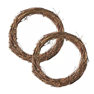 DIY Crafts Natural Grapevine Wreaths 12 Inch 2 Pack - Picture 1 of 7