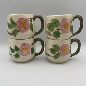 4 Franciscan Desert Rose Coffee Mugs Cups Small Ceramic England Chip - Picture 1 of 9