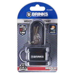 Brinks 172-42051 Weather Resistant Keyed Padlock, 2-1/2-in Wide x 2-in Shackle - Picture 1 of 3