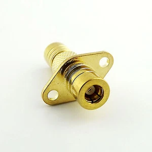 1x RF Adapter Steckverbinder SMB Buchse auf SMB Buchse 2 Löcher Flansch Panelmontage - Bild 1 von 6