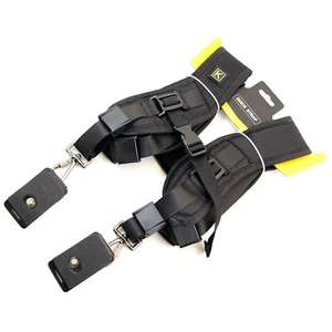 Professional Double Dual Shoulder Belt Harness Holder For DSLR Camera Canon Sony - Picture 1 of 12