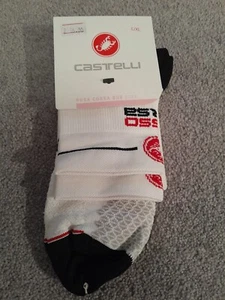 Calcetines de ciclismo Castelli para mujer rosa Corsa Due L/XL blancos - Imagen 1 de 2