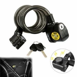 Bicycle Anti-Theft Security Alarm Chain Lock Sound Alert MTB Bike Warning Lock - Picture 1 of 12