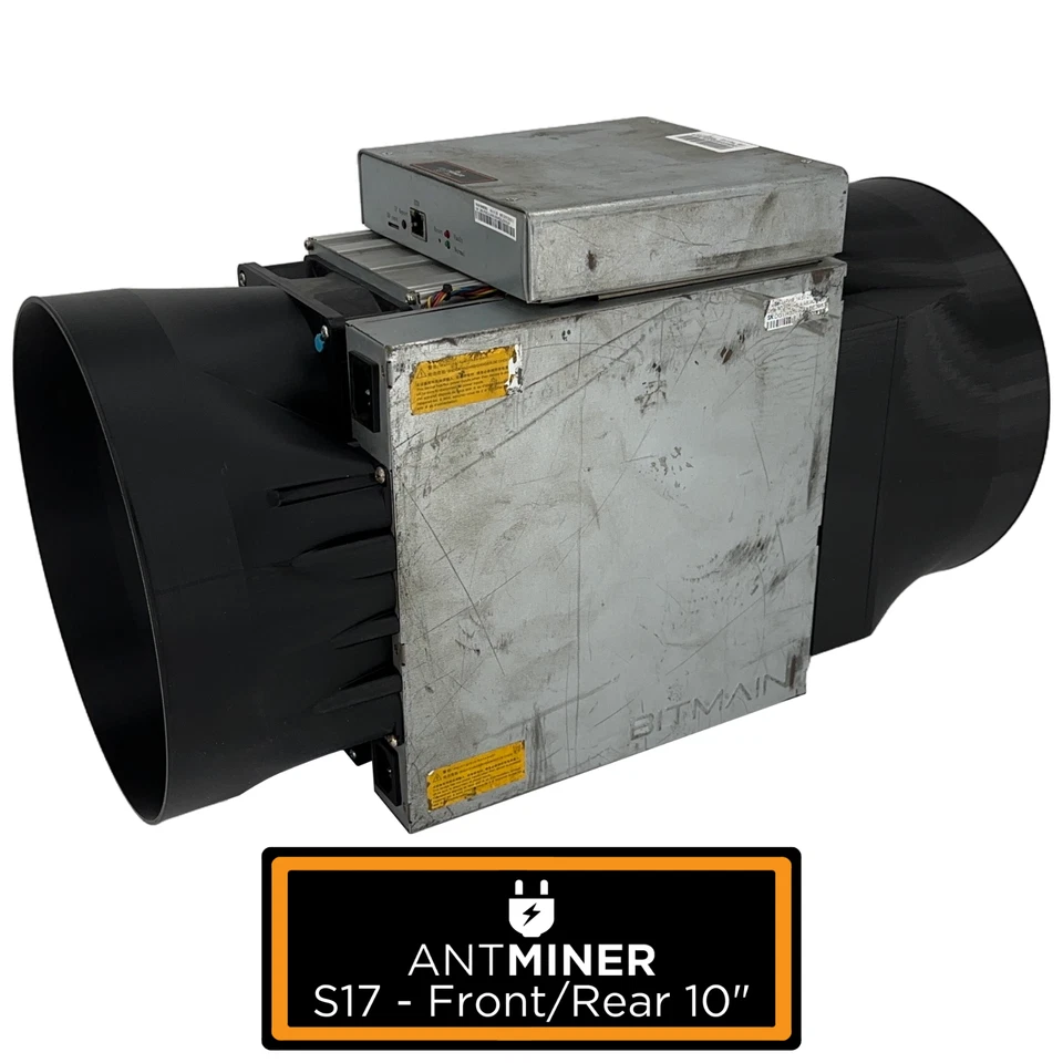 Antminer S17 Front/Rear Kit to 10 Inch - Fan Shroud Adapter  Cooling Crypto - Image 1 of 1