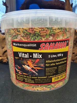 SAHAWA® Goldfischfutter Vital-Mix Gammarus 5 L= 650g im Eimer für alle Teichfische