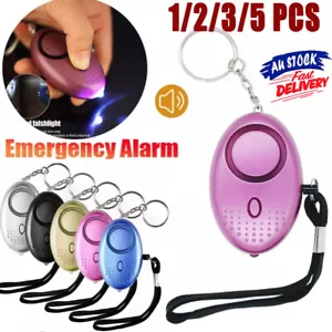 5 pack 140dB Personal Alarm Safety Keychain Panic Security Emergency Torch AleUL - Picture 1 of 28