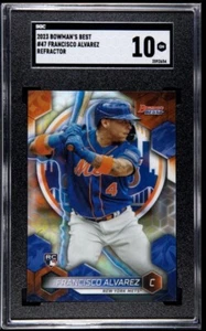 2023 Bowman's Best Francisco Alvarez Refractor Rookie RC #47 Mets SGC 10 - Bild 1 von 2