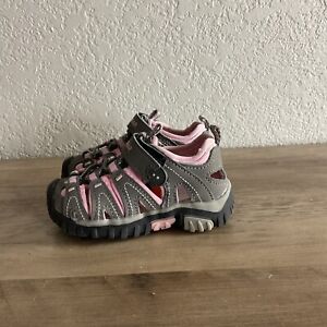 Hobibear  Water Sandals Toddler Size 6 Pink Grey Hook&Loop
