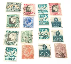 Südafrika Britisches Empire gebrauchte Briefmarken George V & Edward VIII Lot x 16 - Bild 1 von 2