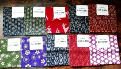 Japanese Pattern Cut Cloth Lot of 10 Cotton 100% Made in Japan - Image 1 of 4