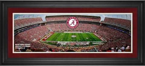 Alabama Crimson Tide Framed 10x30 Bryant-Denny Stadium Panoramic Photo Cover
