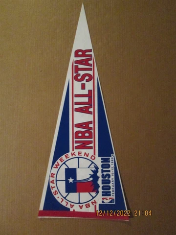 NBA Houston Rockets Vintage 1989 All Star Weekend Logo Basketball Pennant Cover