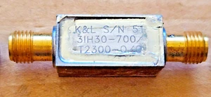 Filtro de paso alto K&L microondas 3LH30-700/T2300-O/O HPF 3dB corte 700 MHz SMA (f) - Imagen 1 de 8
