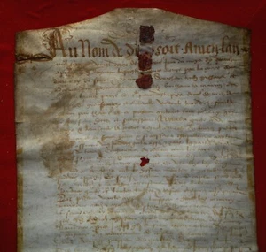 Großes Pergament 1622 gemarkt 3 Siegel, man liest König von Frankreich und Navarra - Bild 1 von 11